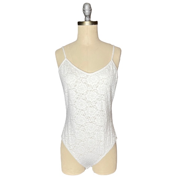 Vintage Ann Taylor Lace Bodysuit size L - Picture 1 of 15